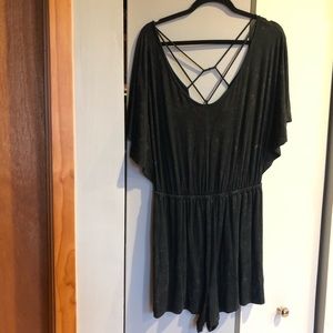 AEO Dolman Strappy Back Washed Romper